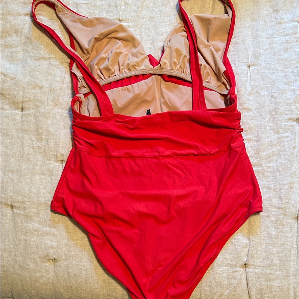 J. Crew Bright Red Kids Bodysuit - Picture 3 of 4